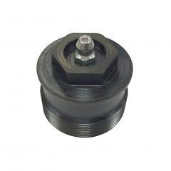 Steel ball joint cap for radical upper control arm