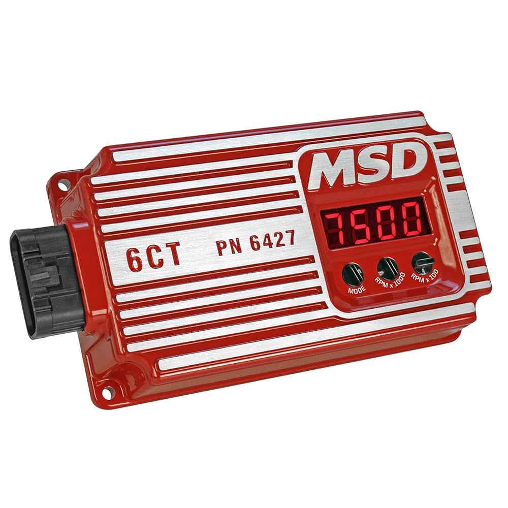 NEW MSD DIGITAL DIGITAL 6AL IGNITION CONTROL BOX WITH REV LIMITER,RED,520-540V,11,000 RPM RANGE,8