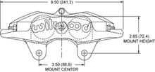 Load image into Gallery viewer, WILWOOD CALIPER,FSLI4,1.38,.81 ROTOR,ANO
