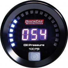 Oil Pressure Gauge - 0-100 PSI - Digital - 2-1/6 in Diameter - Black